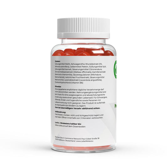 Ashwagandha Gummies mit B6 - Adaptogene Unterstützung in fruchtiger Gummibärchen-Form