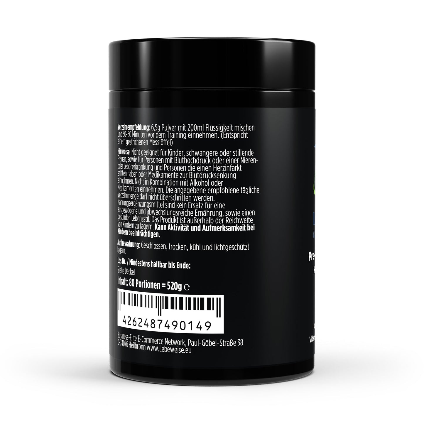 Pre-Workout Booster - Geschmack: Himbeere