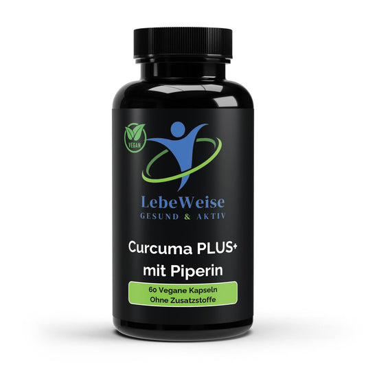 Curcuma PLUS+ von LebeWeise - Hochwertige Kurkuma-Kapseln für tägliches Wohlbefinden



