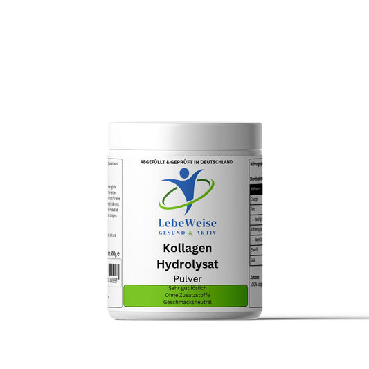LebeWeise Kollagen Peptide hochdosiert 500g neutral im Geschmack für Haut Haare und Gelenke