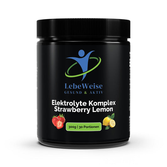 Elektrolyte Pulver Strawberry Lemon 300g - Nährwertangaben und Verzehrempfehlung pro Portion