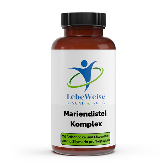 LebeWeise Mariendistel Leberwohl Komplex 3-Kräuter-Formel für Entgiftung und Lebergesundheit