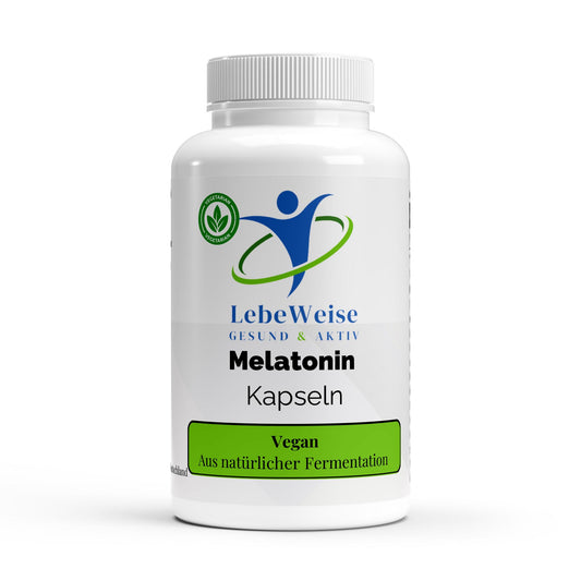 Melatonin 75 Kapseln Vegan von LebeWeise - Natürliches Schlafhormon für erholsamen Schlaf
