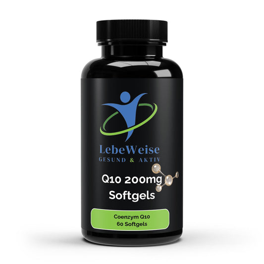 Q10 200mg Softgels - Hochwertige Coenzym Q10 Nahrungsergänzung mit optimaler Bioverfügbarkeit