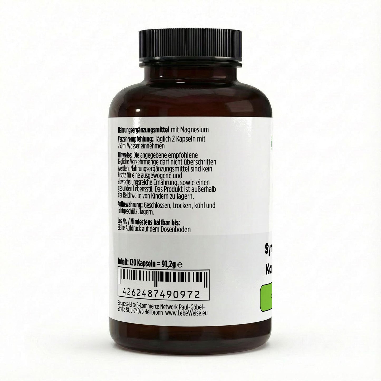 Synergie Magnesium 6x Komplex + B6 – 120 vegane Kapseln