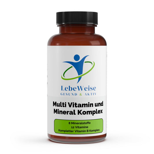LebeWeise Multi Vitamin Mineral Komplex hochdosiert mit allen wichtigen Vitaminen und Mineralien