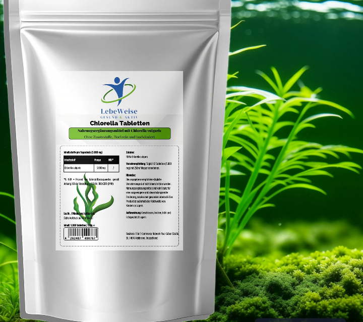 Chlorella 1000 Tabletten im wiederverschließbaren Doypack von LebeWeise