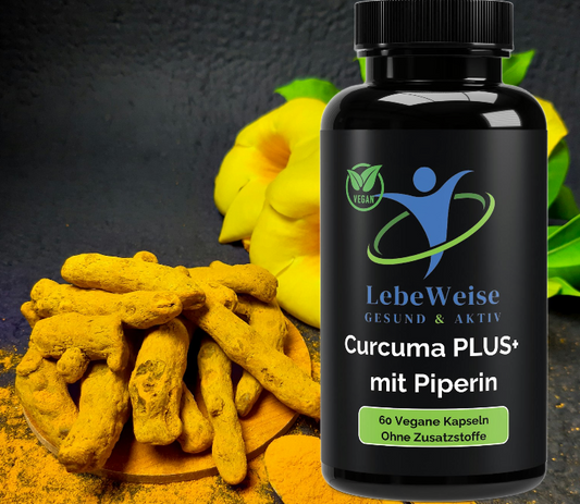 Curcuma PLUS+ mit Piperin - 60 Kapseln