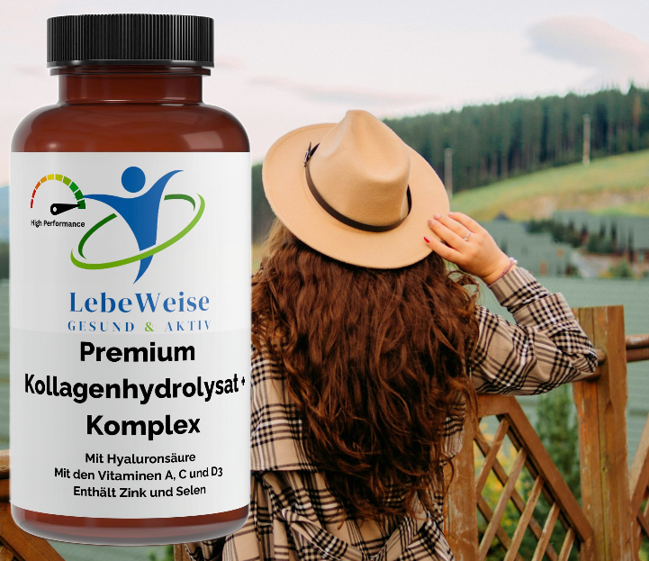 Premium Kollagenhydrolysat PLUS Haut Haare Nägel - 180 Kapseln
