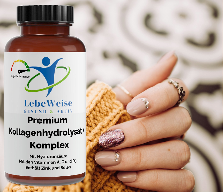 Premium Kollagenhydrolysat PLUS Haut Haare Nägel - 180 Kapseln
