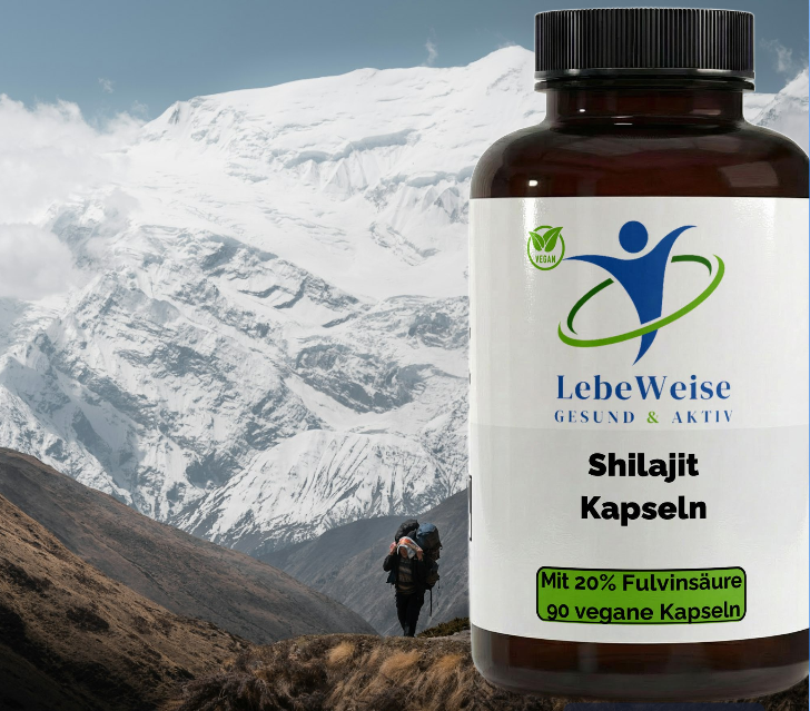 Shilajit (20% Fulvinsäure) – 90 vegane Kapseln