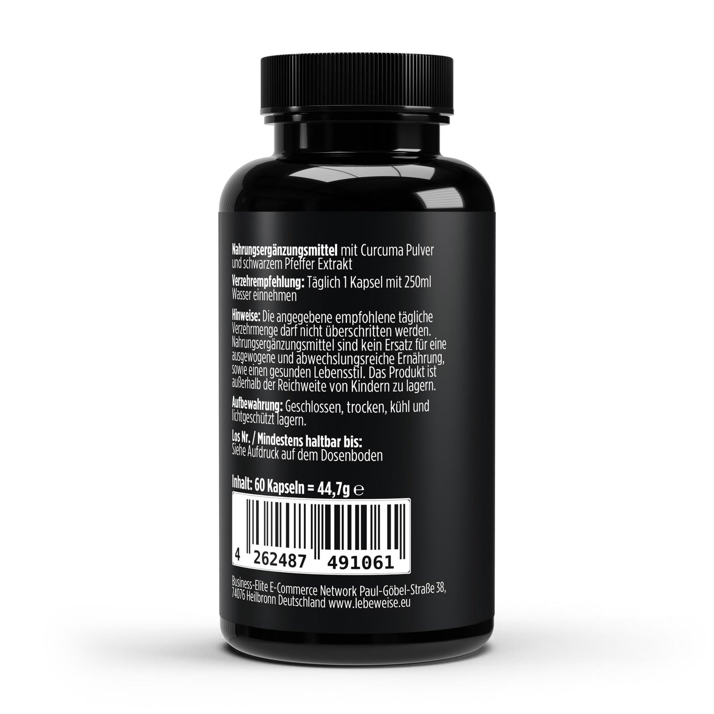 Curcuma PLUS+ Kapseln mit Piperin - Premium Kurkuma-Extrakt für Gelenke und Entzündungshemmung