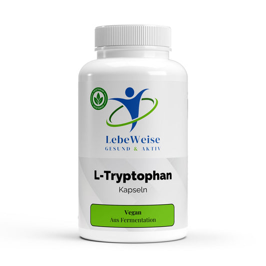 L-Tryptophan 90 Kapseln Vegan von LebeWeise - Essentielle Aminosäure für Schlaf und Stimmung